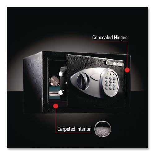 Image of Sentry® Safe X055 X055 Digital Security Safe, 0.58 Cu Ft, 13.8 X 10.6 X 8.7, Black/silver