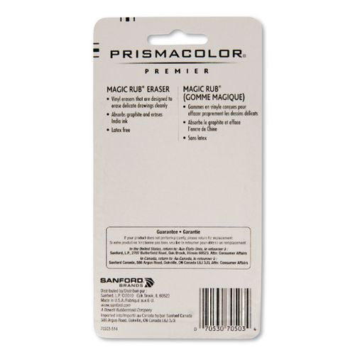 Image of Prismacolor® 70503 MAGIC RUB ERASER, FOR PENCIL/INK MARKS, RECTANGULAR BLOCK, MEDIUM, OFF WHITE, 3/PACK