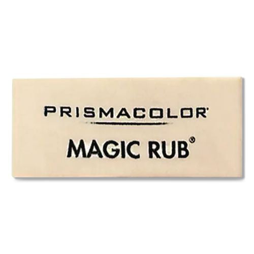 Image of Prismacolor® 73201 Magic Rub Eraser, For Pencil/ink Marks, Rectangular Block, Medium, Off White, Dozen