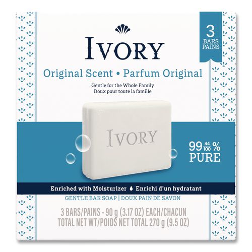 Image of Ivory® 80863568 Individually Wrapped Bath Soap, Original Scent, 3.1 oz, 70/Carton