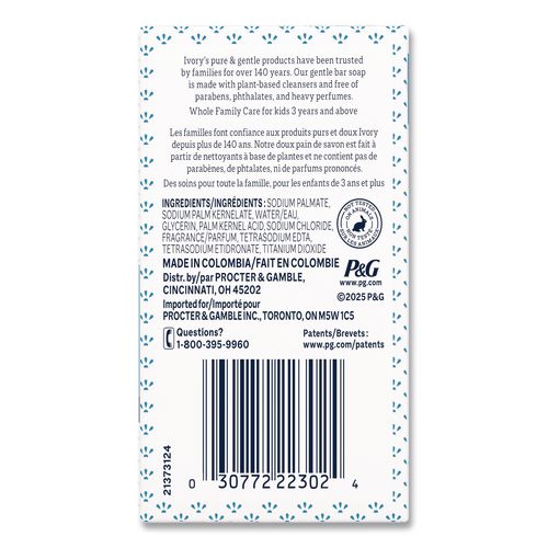 Image of Ivory® 80863568 Individually Wrapped Bath Soap, Original Scent, 3.1 oz, 70/Carton