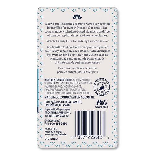 Image of Ivory® 80863569 Bar Soap, Original Scent, 4 Oz, 4/pack, 18 Packs/carton