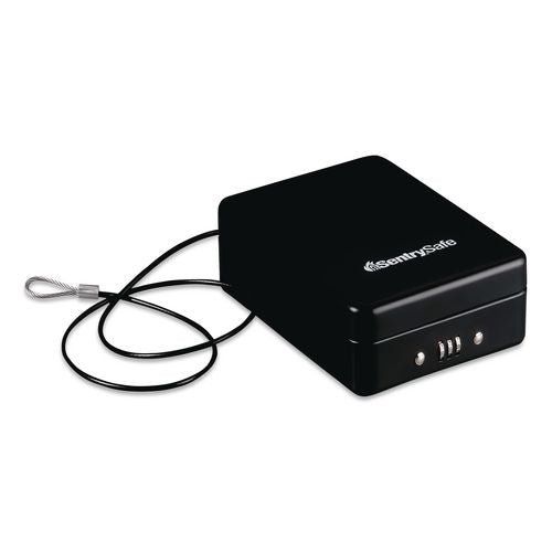Image of SentryÂ® Safe P005C Portable Combination-Lock Security Safe, 0.05 cu ft, 5.9 x 8 x 2.6,  Black