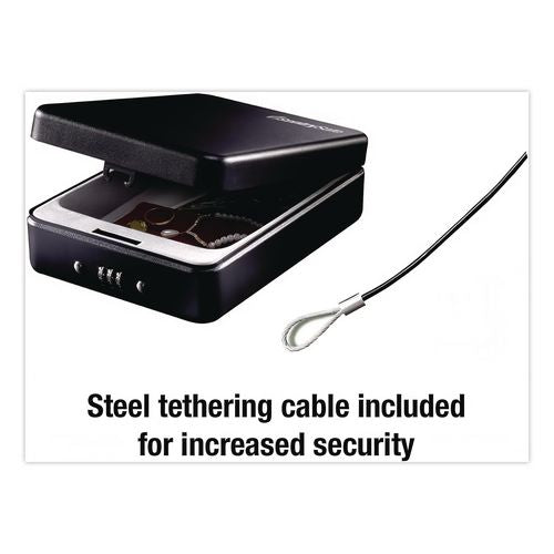 Image of SentryÂ® Safe P005C Portable Combination-Lock Security Safe, 0.05 cu ft, 5.9 x 8 x 2.6,  Black