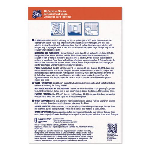 Image of Spic and Span® 31973 All-Purpose Floor Cleaner, 27 Oz Box, 12/carton