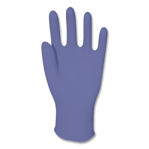 Image of AMBITEX® NLG5201 N5201 Series Powder-Free Nitrile Gloves, Large, 9" Long, Blue, 100/Box
