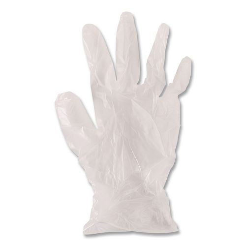 Image of AMBITEX® VSM5201 V5201 Series Powder-Free Vinyl Gloves, Small, 3 mil Thick, 9" Long, Clear, 100/Box