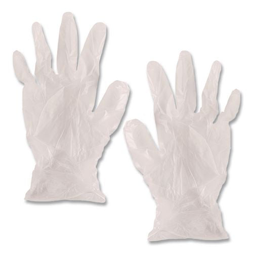 Image of AMBITEX® VXL5101 V5101 Series Latex-Free Lightly Powdered Vinyl Gloves, X-Large, 3 mil Thick, 9" Long, Clear, 100/Box