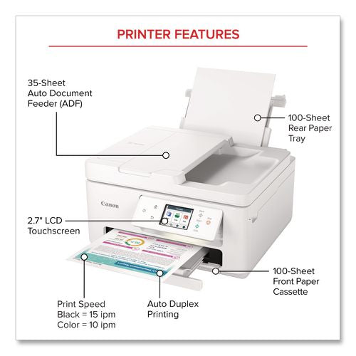 Image of Canon® 6258C002 PIXMA TR7820 Inkjet Printer, Copy/Print/Scan