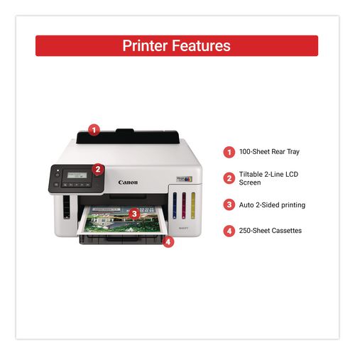 Image of Canon® 6884C002 MAXIFY GX5120 Wireless Inkjet Printer