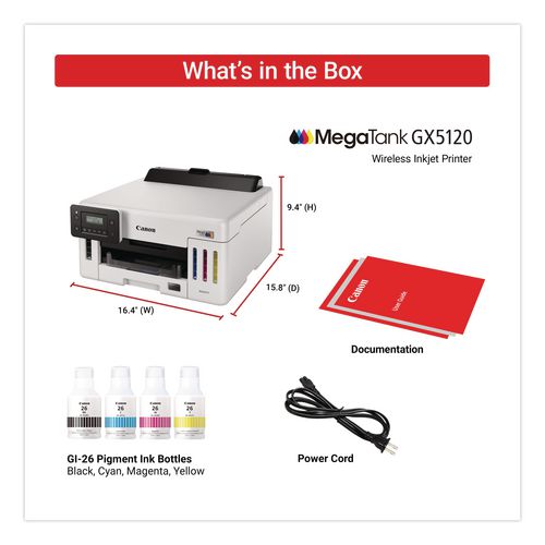 Image of Canon® 6884C002 MAXIFY GX5120 Wireless Inkjet Printer
