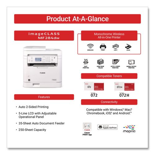 Image of Canon® 6354C019 imageCLASS MF284dw, Copy/Print/Scan