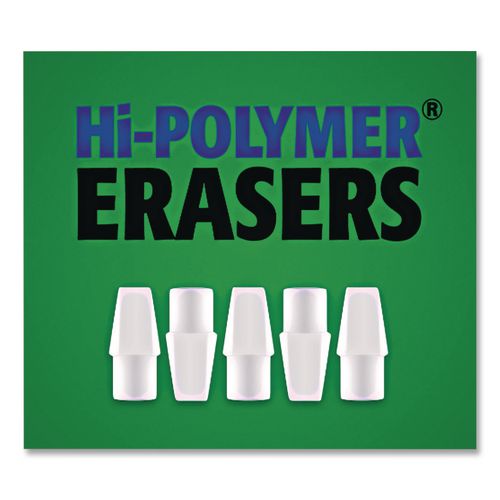 Image of Pentel® ZEH02BP50 HI-POLYMER CAP ERASER, FOR PENCIL MARKS, WHITE, 50/PACK