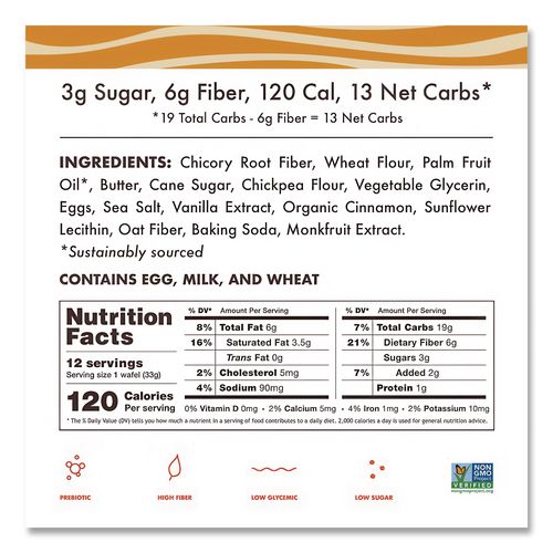 Image of Rip Van® RVW00334 Wafels - Single Serve, Dutch Caramel And Vanilla, 1.16 Oz Pack, 12/box