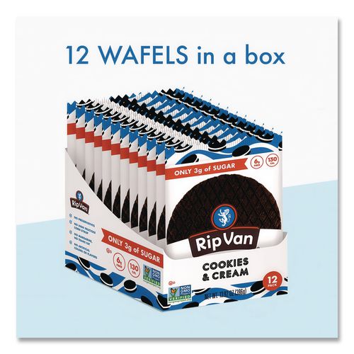Image of Rip Van® RVW00388 Wafels - Single Serve, Cookies And Cream, 1.16 Oz Pack, 12/box