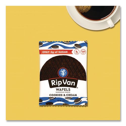Image of Rip Van® RVW00388 Wafels - Single Serve, Cookies And Cream, 1.16 Oz Pack, 12/box