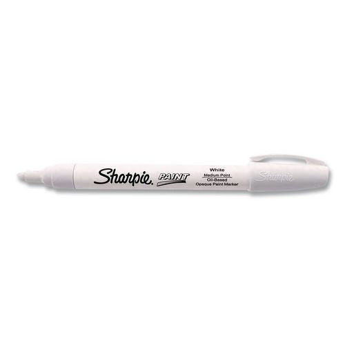 Image of SharpieÂ® Permanent Paint Marker, Medium Bullet Tip, White, 2/pack