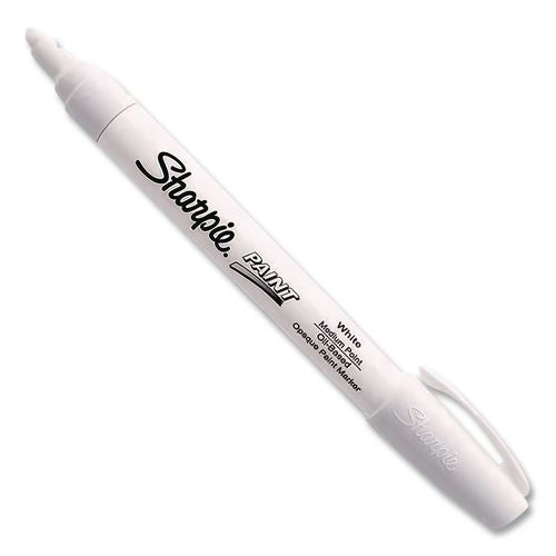 Image of SharpieÂ® Permanent Paint Marker, Medium Bullet Tip, White, 2/pack