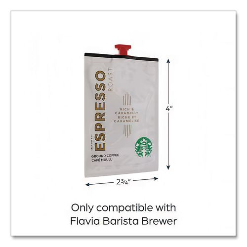 Image of Starbucks® MDR00218 FLAVIA Coffee Freshpacks, Espresso Dark Roast, 72/Carton