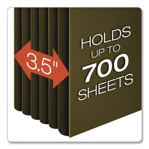 Image of Pendaflex® 09317 SureHook Hanging Pocket File, Legal Size, 1/5-Cut Tabs, Standard Green, 4/Pack