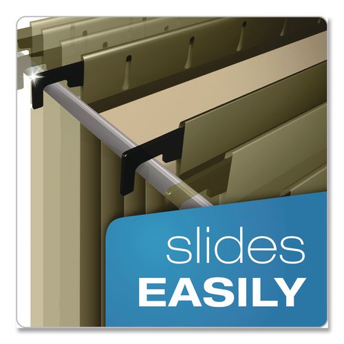 Image of Pendaflex® 09317 SureHook Hanging Pocket File, Legal Size, 1/5-Cut Tabs, Standard Green, 4/Pack