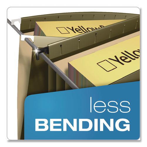 Image of Pendaflex® 09317 SureHook Hanging Pocket File, Legal Size, 1/5-Cut Tabs, Standard Green, 4/Pack