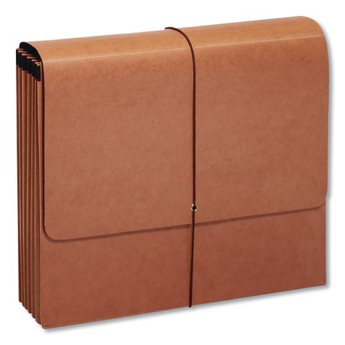 Image of PendaflexÂ® Earthwise by Pendaflex Recycled Expanding Wallet, 5.25" Expansion, 1 Section, Elastic Cord Closure, Legal Size, Redrope