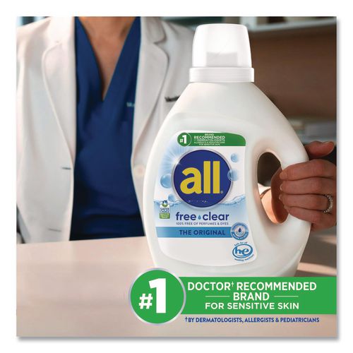 Image of all® 72613 47463 Free Clear HE Laundry Detergent, 118 oz Bottle, 4/Carton