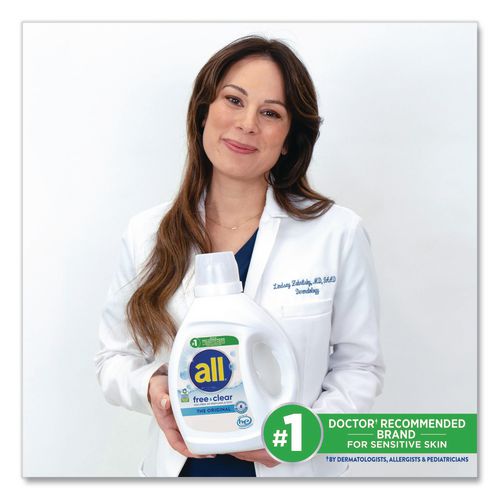 Image of all® 72613 47463 Free Clear HE Laundry Detergent, 118 oz Bottle, 4/Carton