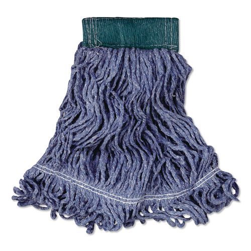 Image of RubbermaidÂ® Commercial Super Stitch Blend Mop, Cotton/Synthetic, Medium, Blue
