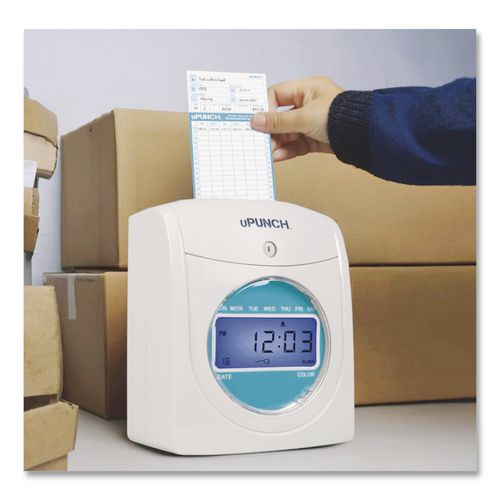 Image of uPunch SBTCB1100 Pay-to-Punch Time Card for SB1200 Time Clock, Two Sides, 3.38 x 7.38, 100/Pack