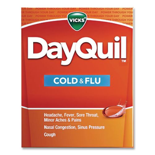 Image of DayQuil® 04208 Severe Cold and Flu Relief Liquid, 1 oz Bottle