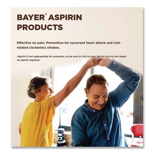 Image of Bayer® 64268 Genuine Buffered Aspirin (NSAID) Tablet, 2 Tablets/Packet, 30 Packetss/Box