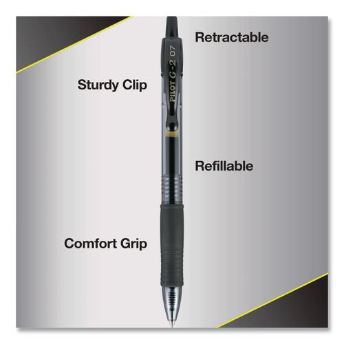 Image of PilotÂ® G2 Premium Gel Pen, Retractable, Fine 0.7 mm, Assorted Business Ink and Barrel Colors, 14/Pack