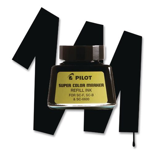 Image of Pilot® PIL43500 Super Color Marker Refill Ink, 30 Ml Bottle, Black