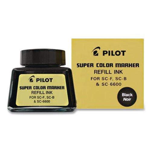 Image of Pilot® PIL43500 Super Color Marker Refill Ink, 30 Ml Bottle, Black