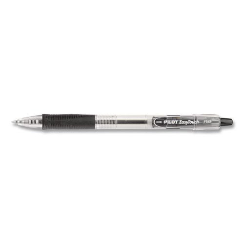Image of Pilot® 54058 Easytouch Ballpoint Pen, Retractable, Fine 0.7 Mm, Black Ink, Clear Barrel, 36/pack