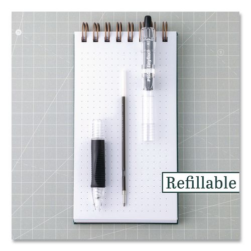 Image of Pilot® 54058 Easytouch Ballpoint Pen, Retractable, Fine 0.7 Mm, Black Ink, Clear Barrel, 36/pack