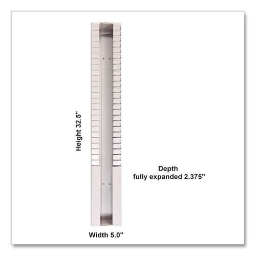 Image of Pyramid Technologies 400-10 Time Card Rack, 10 Pockets, Plastic, Light Gray