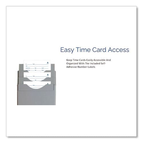 Image of Pyramid Technologies 400-10 Time Card Rack, 10 Pockets, Plastic, Light Gray