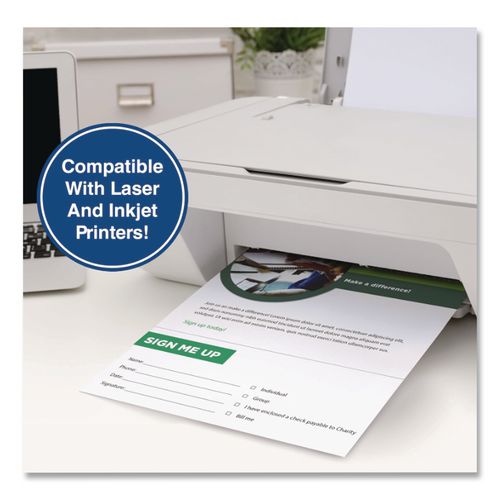 Image of PrintWorksÂ® Professional Perforated Paper, 92 Bright, Perforated 3.66" from Bottom, 8.5 x 11, White, 500 Sheets/Ream, 5 Reams/Carton