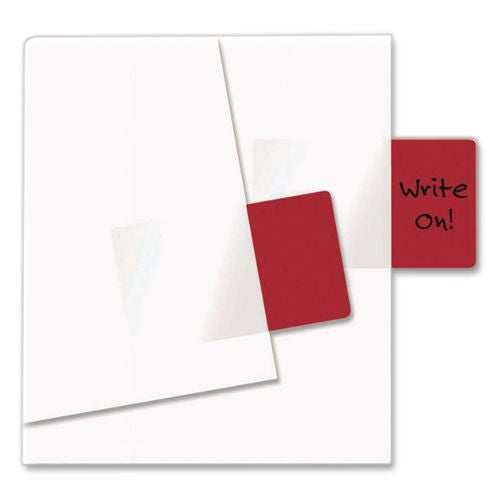 Image of Redi-Tag® 76801 Easy-To-Read Self-Stick Index Tabs, 0.43" Wide, Red, 50/pack