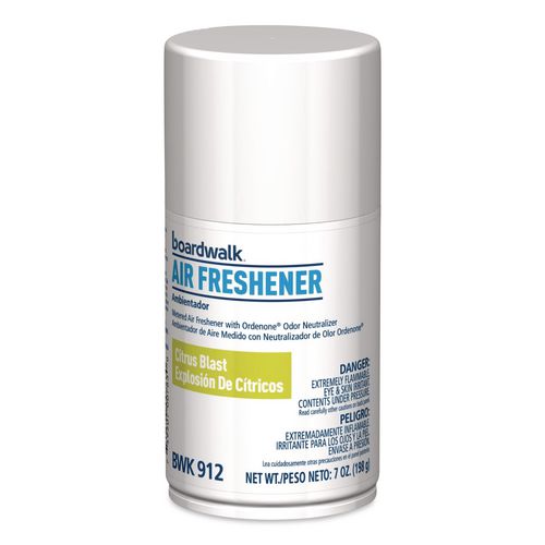 Image of Boardwalk® 1000003940 Metered Air Freshener Refill, Citrus, 7 oz Aerosol Can, 6/Carton