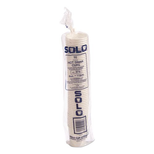 Image of SOLO® 374W-2050 Paper Hot Cups, 4 oz, White, 50/Pack