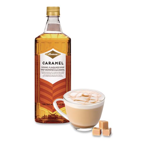 Image of Fontana® NES41271 Flavored Coffee Syrup, Caramel, 1 L Bottle