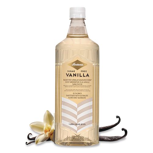 Image of Fontana® NES41282 Flavored Coffee Syrup, Sugar Free Vanilla, 1 L Bottle