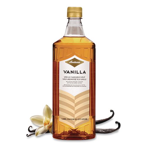Image of Fontana® NES41273 Flavored Coffee Syrup, Vanilla, 1 L Bottle