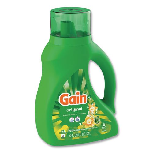 Image of Gain® 55861 Liquid Laundry Detergent, Gain Original Scent, 46 Oz Bottle, 6/carton