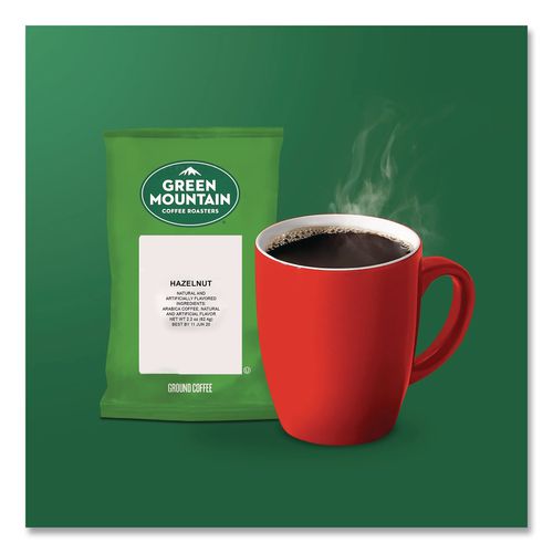 Image of Green Mountain Coffee® 5000364510 Hazelnut Coffee Fraction Packs, 2.2oz, 50/carton