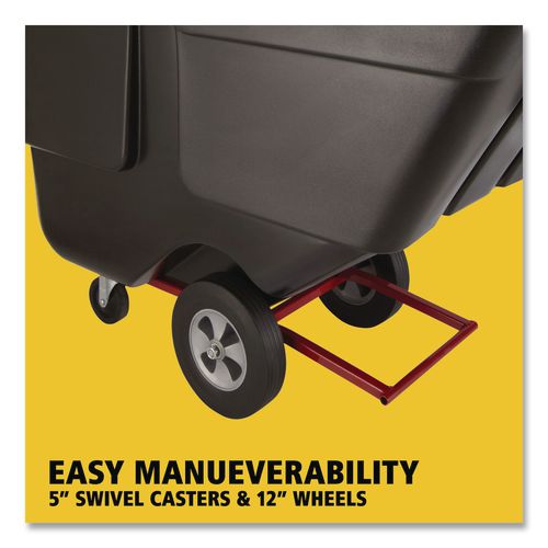 Image of Rubbermaid® Commercial FG131400BLA 1 cu yd BRUTE Rotomolded Tilt Truck, 850 lb Capacity, Black